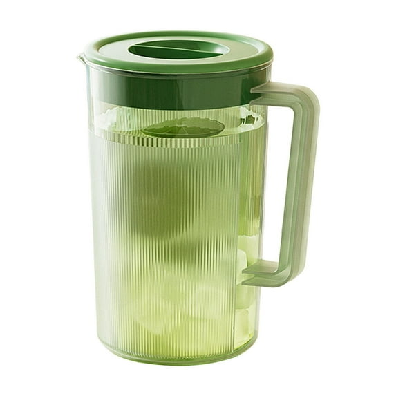 Moocorvic Plastic Pitcher with Lid, 2 L Iced Tea Pitcher Water Jug for Hot/Cold