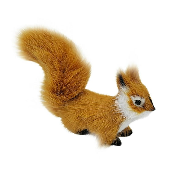 Moocorvic Plush Imitation Animals Small Squirrels Pendant Ornaments Toys Handicrafts Holiday Supplies