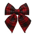 thumbnail image 1 of Moocorvic Red Plaid Christmas Bows Ornaments for Christmas Tree, Wreaths, Garland and Outdoor(S 9.5''), 1 of 7