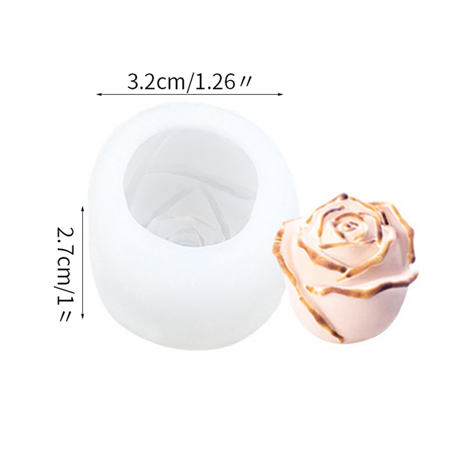 Rose & Heart Ice Cube Mold - 3D Large Silicone Ice Tray With Lid & Funnel, For Cocktails, Whiskey, Chocolate