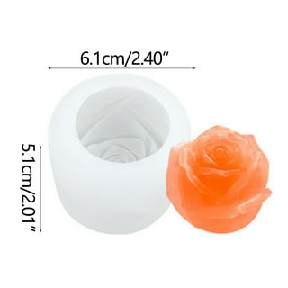 KooMall 3D Rose Ice Molds 2.5 Inch, Large Ice Cube Trays, Make 4 Giant Cute  Flower Shape Ice, Silicone Rubber Fun Big Ice Ball Maker for Cocktails