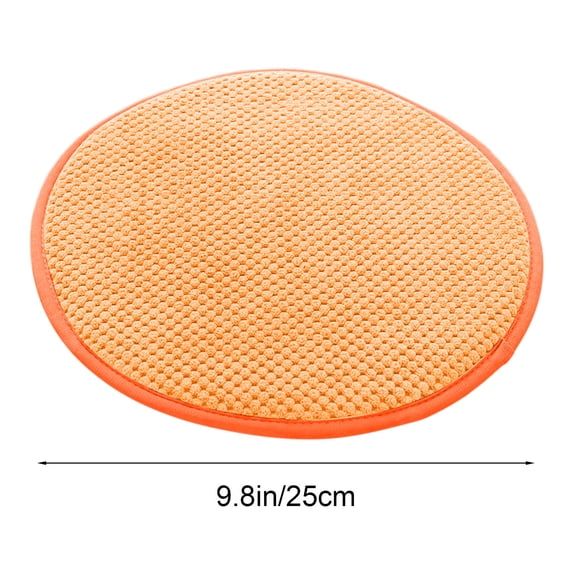 Moocorvic Round Chair Cushions Bar Stool Pad with Rubber Back Anti Slip Kitchen Dining Seat Pad 10 Inches,Orange