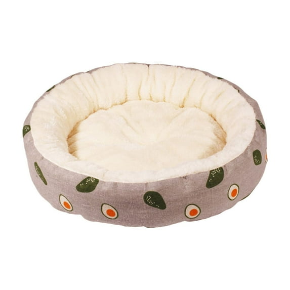 Moocorvic Round Dog Beds for Small Dogs, Washable Pet Bed Anti-Slip Bottom Reusable Cat Desk Bed for Small to Medium Pet,M