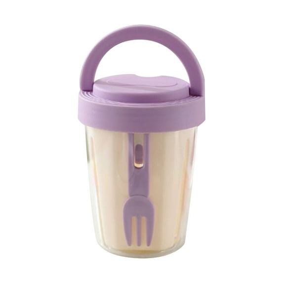Moocorvic Salad Cup with Lids and Fork Fresh Fruit Container for Lunch, Portable Food Dressing Cup Breakfast Meal Vegetable