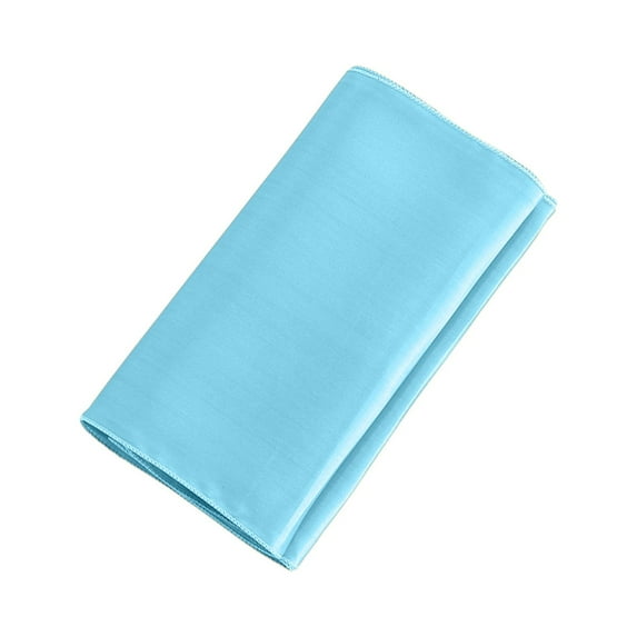 Moocorvic Satin Bow Tie Ribbon Band Chair Cover Sash Hotel Banquet Wedding Indoor Outdoor Party Decoration, Sky Blue(108.26x7inch)