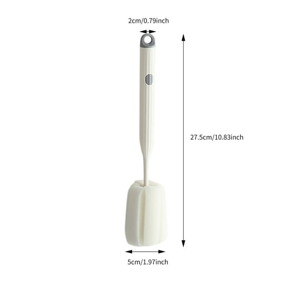 Moocorvic Silicone Bottle Cleaning Brush with Long Handle,Water Bottle Cleaner for Baby Bottles,Sports Bottle, Vase, Glassware, Perfect for Smaller Diameter Bottle Openings
