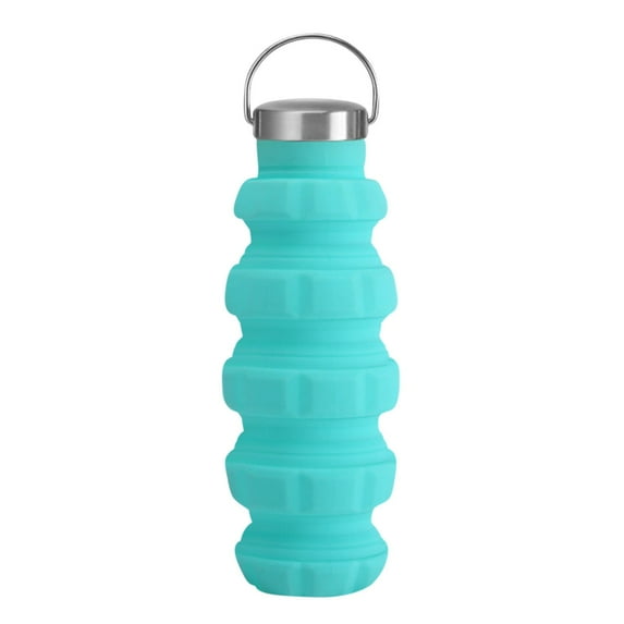Moocorvic Folding Water Bottles Leakproof Valve Reusable BPA Free Silicone Foldable Water Bottle for Gym Camping Hiking Travel Sports Lightweight Durable