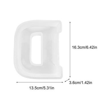 Moocorvic Silicone Molds for Resin Crafts, 26 Letter Molds Large Alphabet Epoxy Resin Mould English Letter Silicone Mold 3D Alphabet Letter(D)