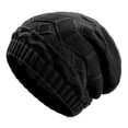 thumbnail image 1 of Moocorvic Slouchy Beanie for Men, Soft Lightweight Knit Cap for Winter,Black, 1 of 3