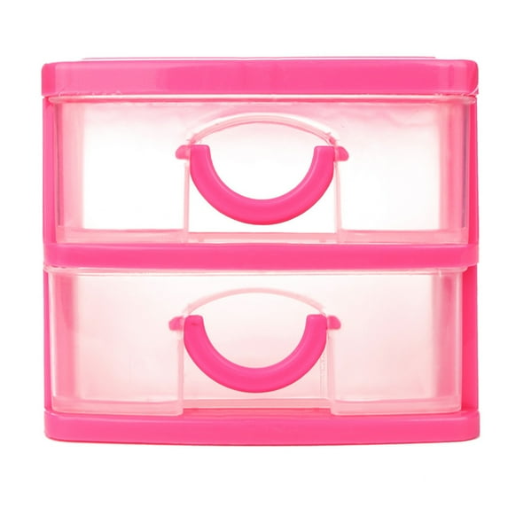 Moocorvic Small Capacity Organizer Box Plastic Storage Drawers Craft Organizers and Storage,for Toys Earrings Kids, Foldable,Clear Window