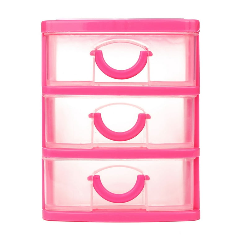  Thyle 2 Pcs Plastic Drawers Organizer Mini Organizer Box  Stackable Plastic Drawer Storage Organizer Containers Clear Storage Drawer  Units for Desktop Classroom Craft (7 Tire) : Everything Else