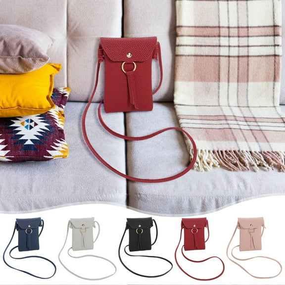 Moocorvic Small Crossbody Bags for Women Mini Phone Purses with Crossbody Strap and Leather Wallet,Red