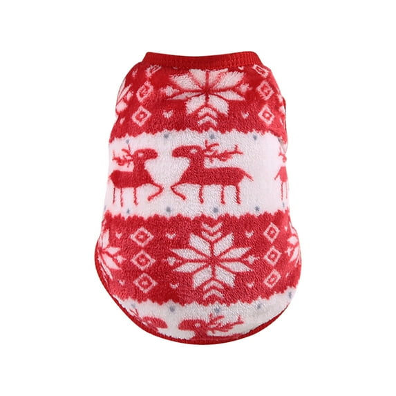 Moocorvic Small Dog Sweater Vest Cartoon Coral Fleece Winter Cold Weather Warm Pullover Large Cat Jacket Sleeveless Coat