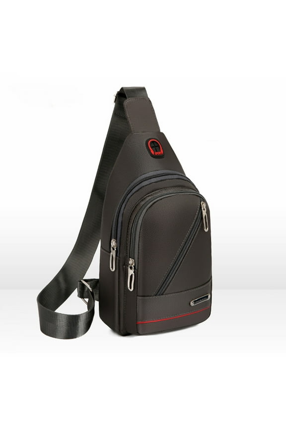 Small Sling Crossbody Bag Chest Shoulder Travel Bag Casual Daypack Sling Purse For Men Women With Earphone Hole Water Resistant,