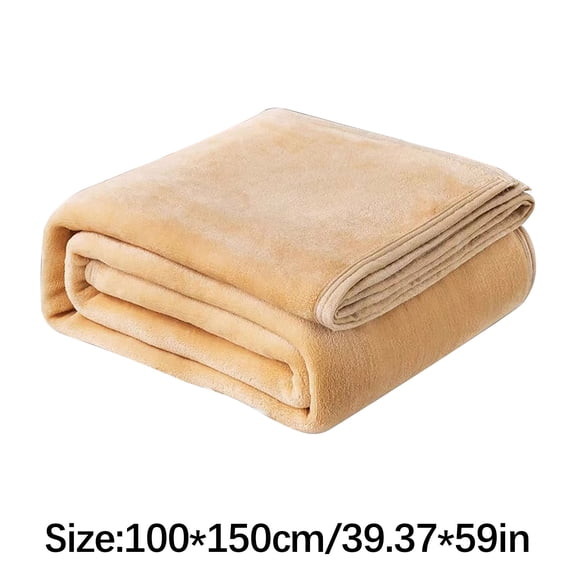 Moocorvic Soft Blanket Throws for Couch, Solid Warm Plush Fleece Blanket Throw Lightweight Rug for Sofa Bedding Patio(59x39.4inch,Khaki)