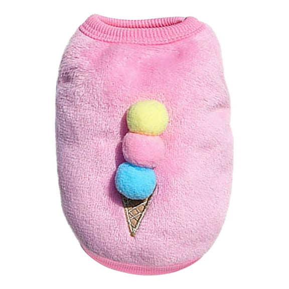 Moocorvic Soft Fleece Vest Dog Sweater Cartoon Pattern Winter Cold Weather Warm Pullover Large Cat Jacket Sleeveless Coat