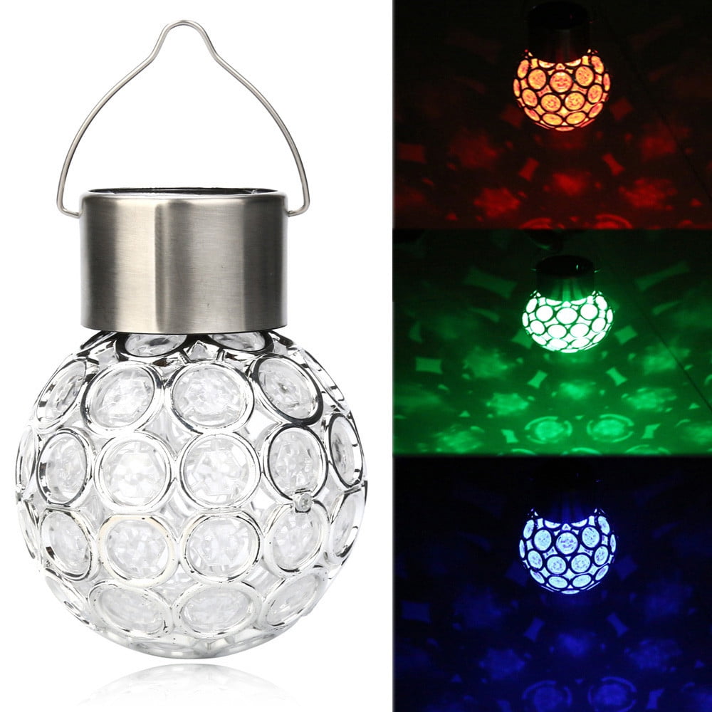 Moocorvic Solar Rotatable Outdoor Garden Camping Hanging LED Round Ball Lights