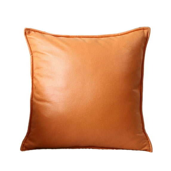 Guanhe Solid Color Pillowcase 18x18 Decorative & Throw Pillow Covers Cloth Pillow Bedside Cushion Office Pillow Lumbar Pillow Backrest,Orange