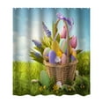 thumbnail image 1 of Moocorvic Spring Decor Easter Bunny Shower Curtains for Bathroom, Rabbits Floral Plant Watercolor Flower Shower Curtain Set with 12 Hooks,59x71in(S), 1 of 6
