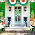 thumbnail image 1 of Moocorvic St. Patrick's Day Irish Holiday Porch Sign Welcome Home Door Curtain Banner Decoration Door Hanging Painting Hanging Flag Decoration, 1 of 5