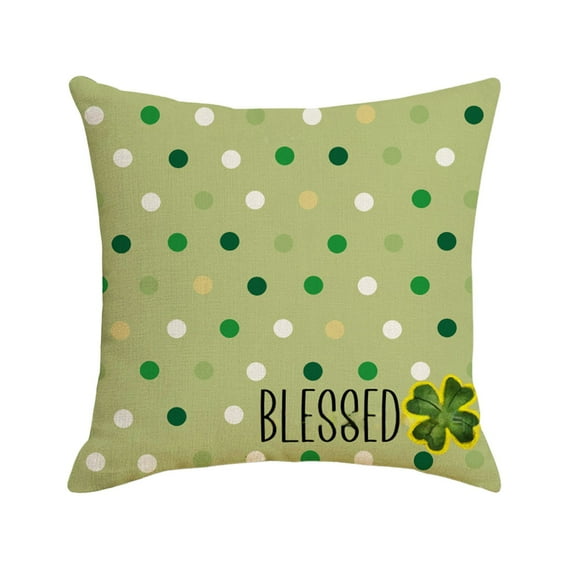 Moocorvic St Patricks Day Pillow Cover 18X18 Black White Plaid Bow Print Farmhouse Holiday Spring Pillow Case Decorations for Home Sofa Couch (Green)