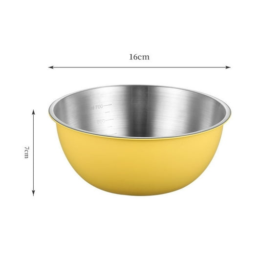 Moocorvic Stainless Steel Bowls Large Mixing Bowl , Metal Mixing Bowls Thickened Soup Basin Heavy Duty Bowl, Dishwasher Safe (S 700ML)