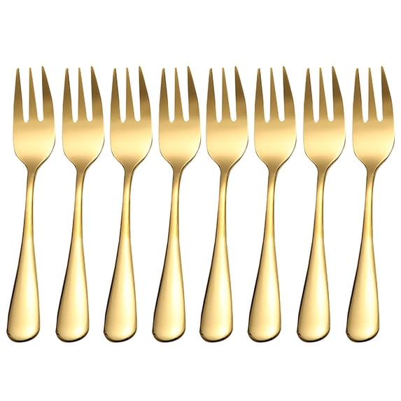 Moocorvic Stainless Steel Colourful Forks 8PC for Fruit Desserts Ice Cream Cake Forks