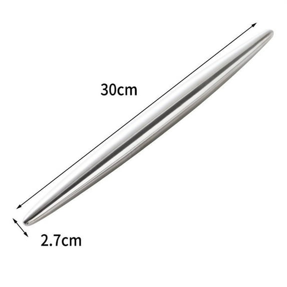 Moocorvic Stainless Steel Rolling Pin, 12 Inches Rolling Pins for Baking Pizza Dough, Pie, Essential Kitchen Gift for Bakers