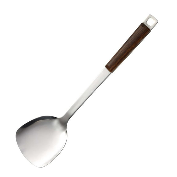 Moocorvic Stainless Steel Strainer Skimmer, Pot Shovel, Congee Spoon, Colander, Frying Shovel, Soup Spoon with Wooden Handle 5 Styles Household Heavy Duty Sturdy Kitchen Saving
