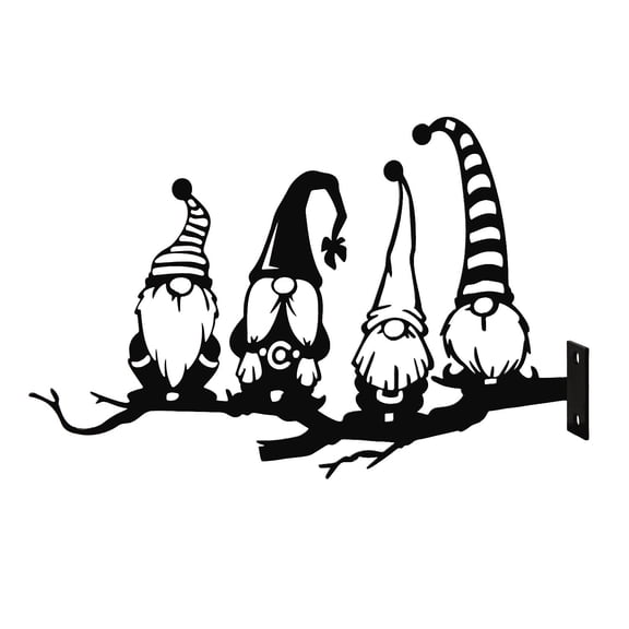 Moocorvic Steel Branch Gnomes Decoration Metal Tree Art Garden Steel Silver With Screw