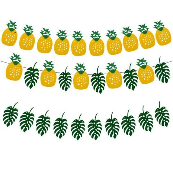Moocorvic Summer Party Hawaii Palm Tree Party Pineapple Film Balloons Decoration Set 16''