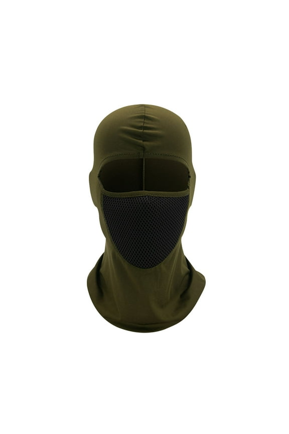 Summer Sun UV Protection Hood Breathable Full Head Mask Face Cover for Men Women Motorcycle Cycling Fishing Army Green