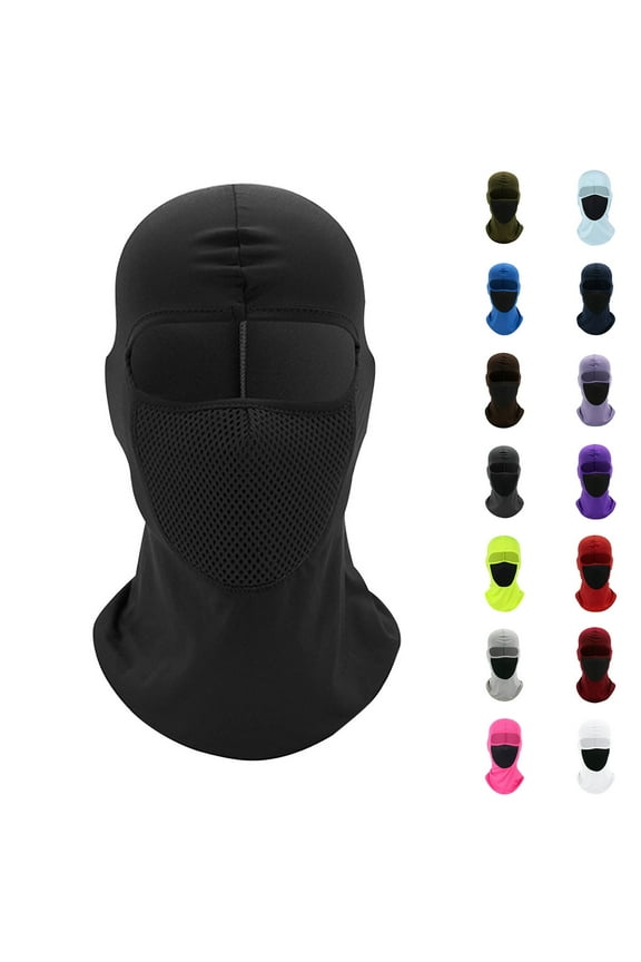 Summer Sun UV Protection Hood Breathable Full Head Mask Face Cover for Men Women Motorcycle Cycling Fishing Black
