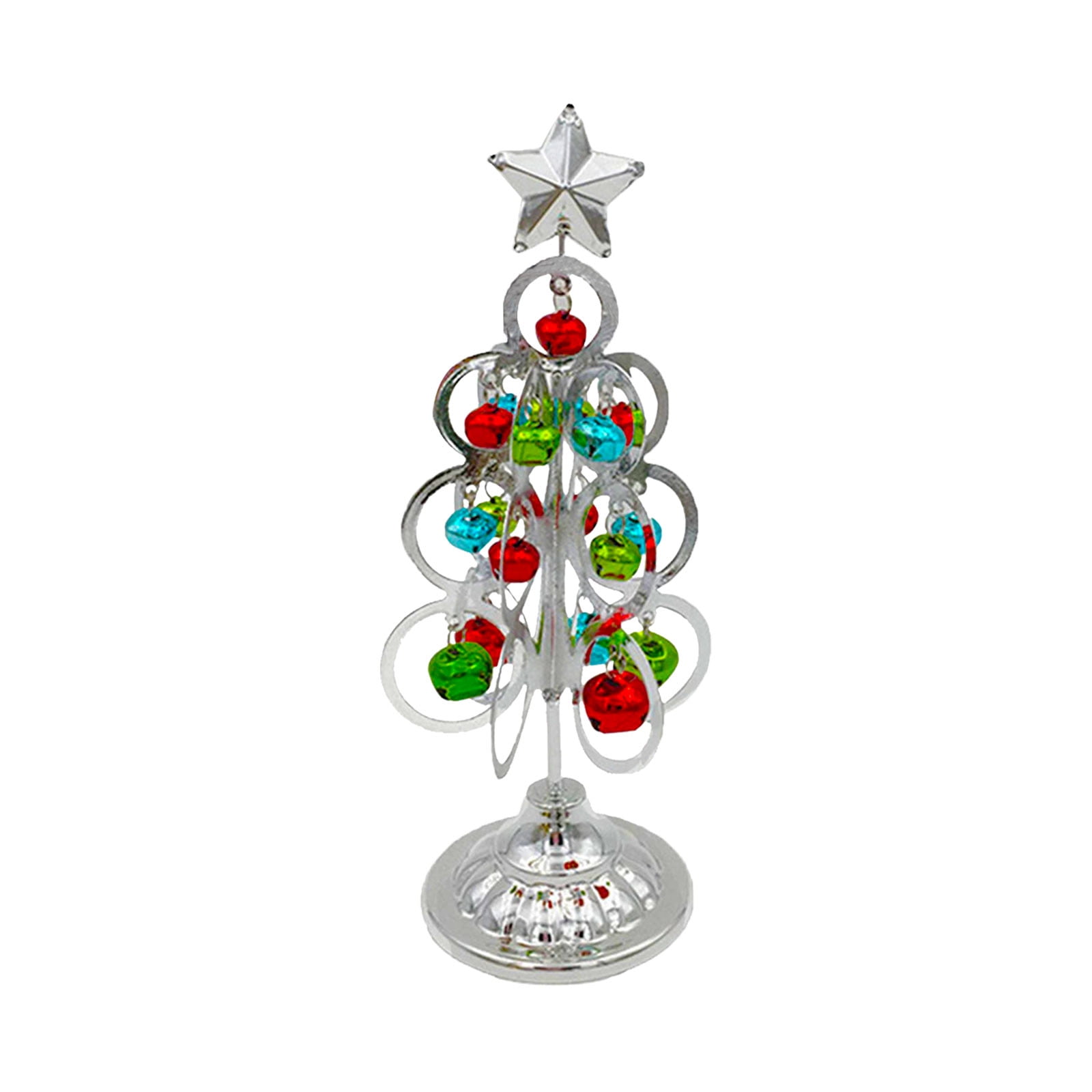 Moocorvic Tabletop Metal Christmas Tree Wrought Iron Ornament Display