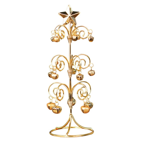 Moocorvic Tabletop Metal Christmas Tree Wrought Iron Ornament Display Stand Christmas Ornament 11 Inch Desktop Decorations Mini Xmas Tree