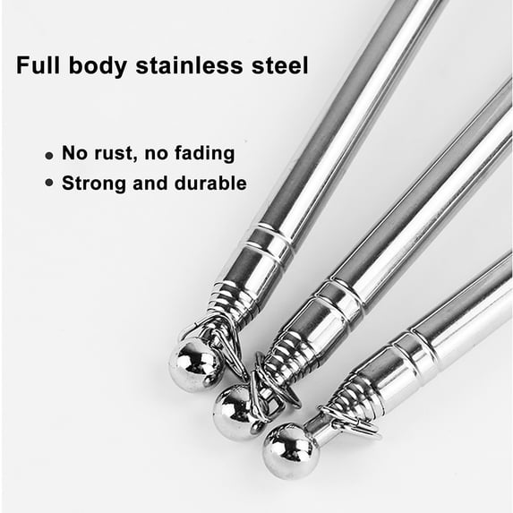 Moocorvic Telescopic Handheld Flag Poles,Portable Staff Lightweight Extendable Stainless Steel with Anti-Slip Grip,Collapsable Flag Pole for Tour Guides & Pointer for Teachers,