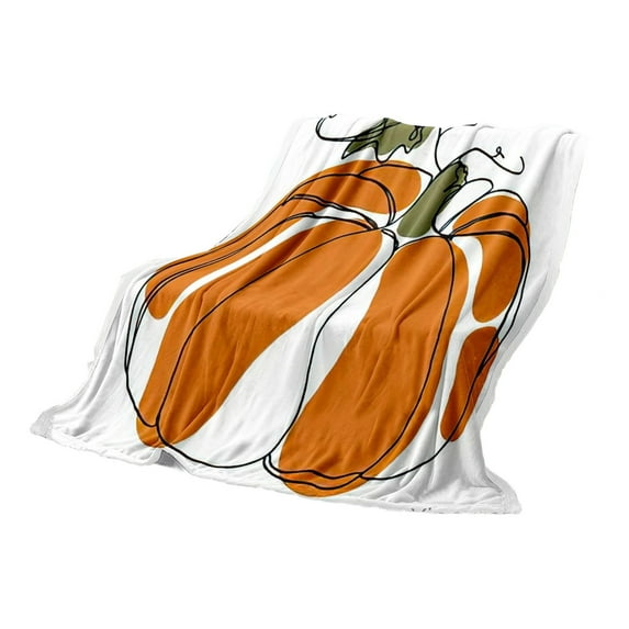 Moocorvic Thanksgiving Decorations Throw Blanket Pumpkin Print Sofa Cover Fall Decor 3.3x2.3 FT