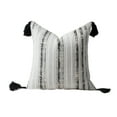 thumbnail image 1 of Moocorvic Throw Pillow Covers Decorative Bohemian Woven Striped Farmhouse with Tassels, Textured Sofa Couch Cushion Case, 1 of 7