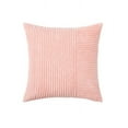 thumbnail image 1 of Moocorvic Throw Pillows Covers 18x18'', Decorative Striped Pillowcase Soft Plush Corduroy Throw Pillows Covers for Couch Sofa Living Room,Pink, 1 of 1