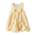 thumbnail image 1 of Moocorvic Toddler Girls Dresses Casual Sleeveless A Line Summer Dress Sling Sundress 1-2 Years,Yellow, 1 of 7