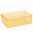 thumbnail image 1 of Moocorvic Unisex Stackable Shoe Organizer Storage Box with Lids, Orange, 1 of 1