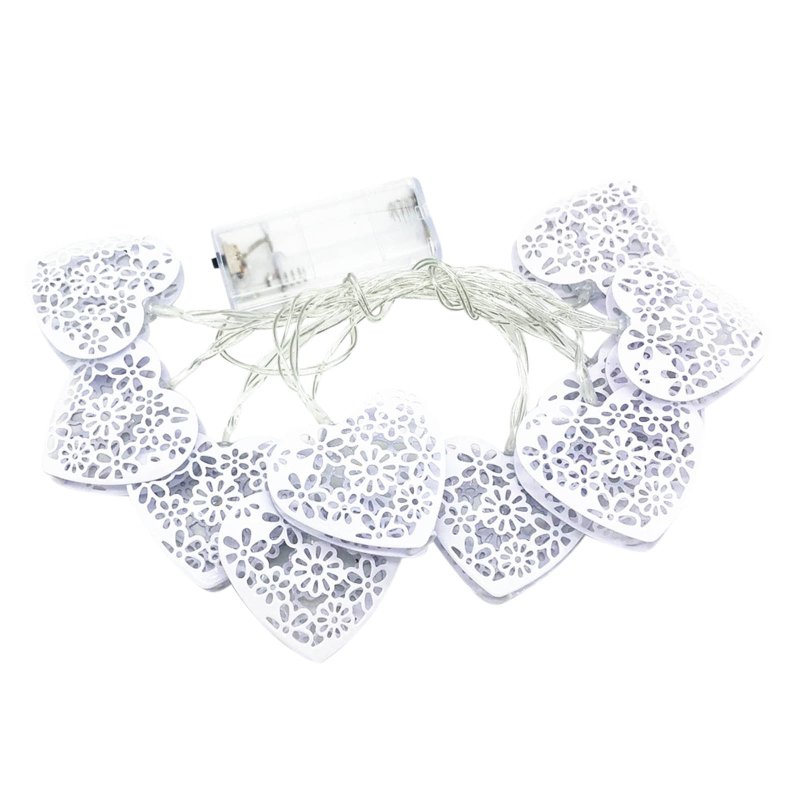 Moocorvic Valentine Day Decorations LED Heart Shaped String Lights