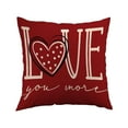 thumbnail image 1 of Moocorvic Valentine's Day Pillow Covers With Stripes Red Love Heart, Decorative Outdoor Cushion Case for Sofa Couch Farmhouse Holiday Anniversary Wedding Decoration, 1 of 7