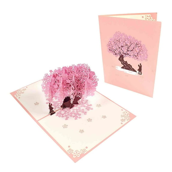 Moocorvic Valentines Day Christmas Cards Boxed with Envelopes, Three-Dimensional Valentine's Day Greeting Card Paper Carving Hollow Greeting Card