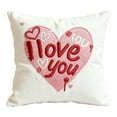 thumbnail image 1 of Moocorvic Valentines Day Pillow Cover 18x18, I love you Gifts for Her, Wedding Cushion Case Decoration for Sofa Couch, 1 of 7