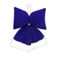 thumbnail image 1 of Moocorvic Velvet Blue Bows Christmas Tree Topper Decorations Hanging Ornaments for Home Wreath Holiday Decor, 1 of 7