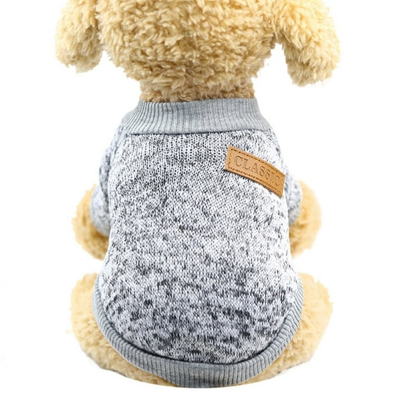 Moocorvic Warm Cat Sweaters for Small Medium Dogs, Thicked Winter Pullover Elastic Extra Small Dog Sweater with Sleeve for Fall & Winter(Gray,XL)