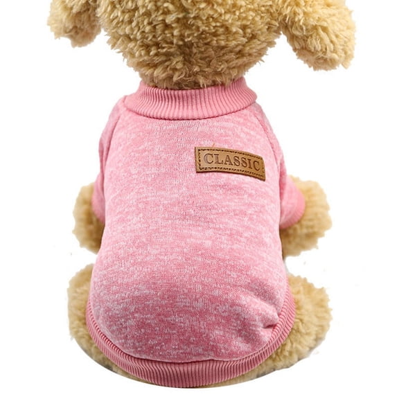 Moocorvic Warm Cat Sweaters for Small Medium Dogs, Thicked Winter Pullover Elastic Extra Small Dog Sweater with Sleeve for Fall & Winter(Pink,XL)