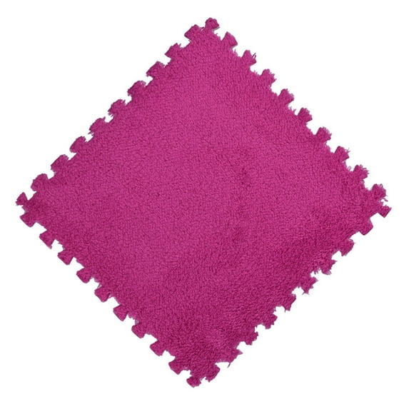 Moocorvic Washable Rug Fluffy Rug Kitchen Rugs Soft Furry Rugs, Kids Carpet Foam Puzzle Mat Rug for Bedroom,Durable Fuzzy Throw Carpet for Dorm Floor 7 Colors 25X25cm,