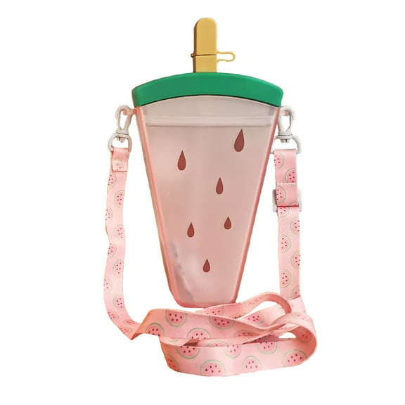 Moocorvic Water Bottles with Straw Plastic Cups,Tumbler With Lid And Straw Modern Water Jug for Women/Teen Girl/School Cute Water Bottles With Strap